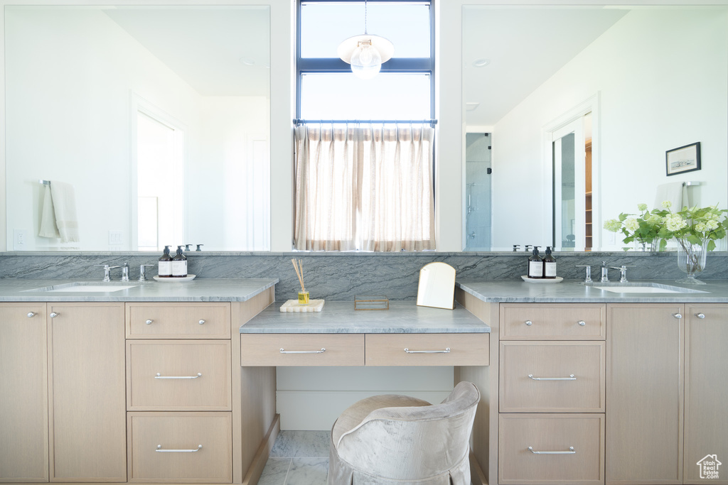 Full bathroom with vanity