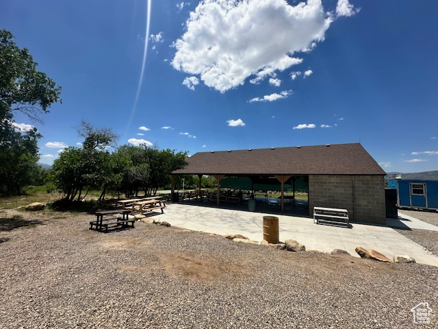 Exterior space featuring a gazebo