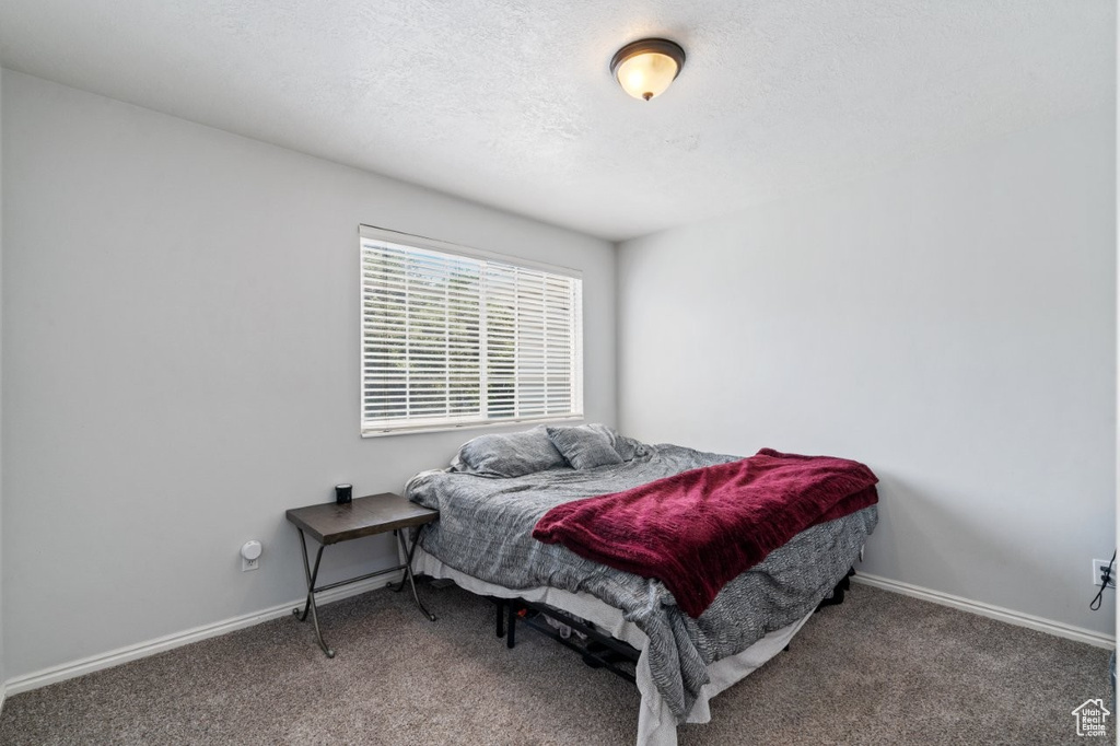 Bedroom with carpet