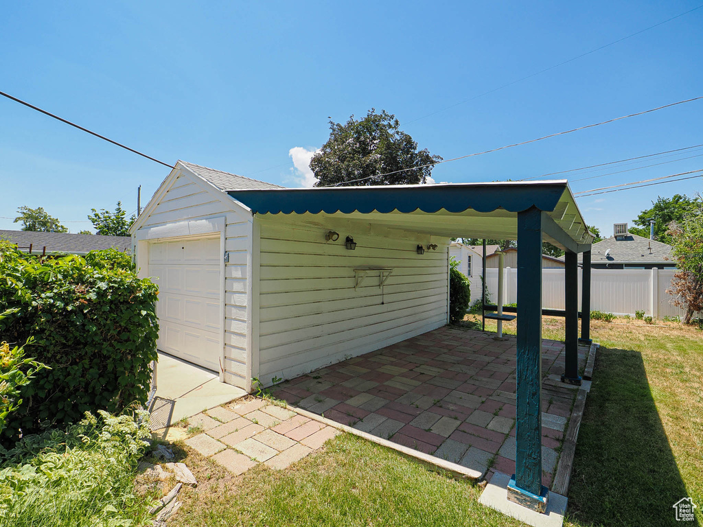 Garage with a garage
