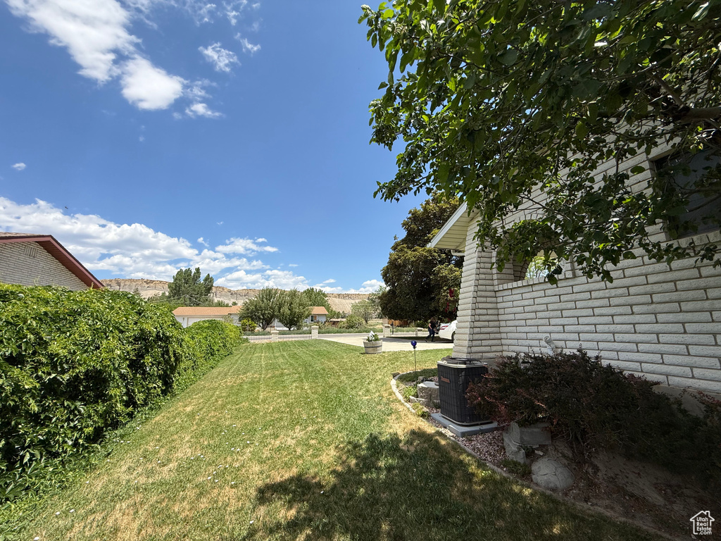 View of grassy yard