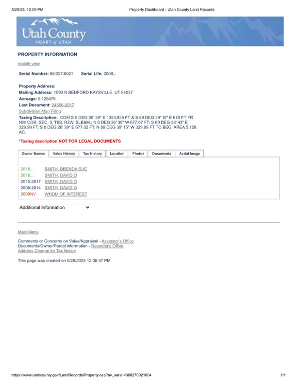 View of miscellaneous listing collateral