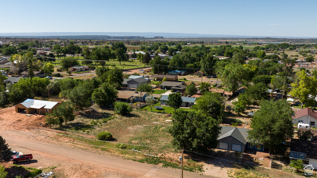 Aerial view of residential area