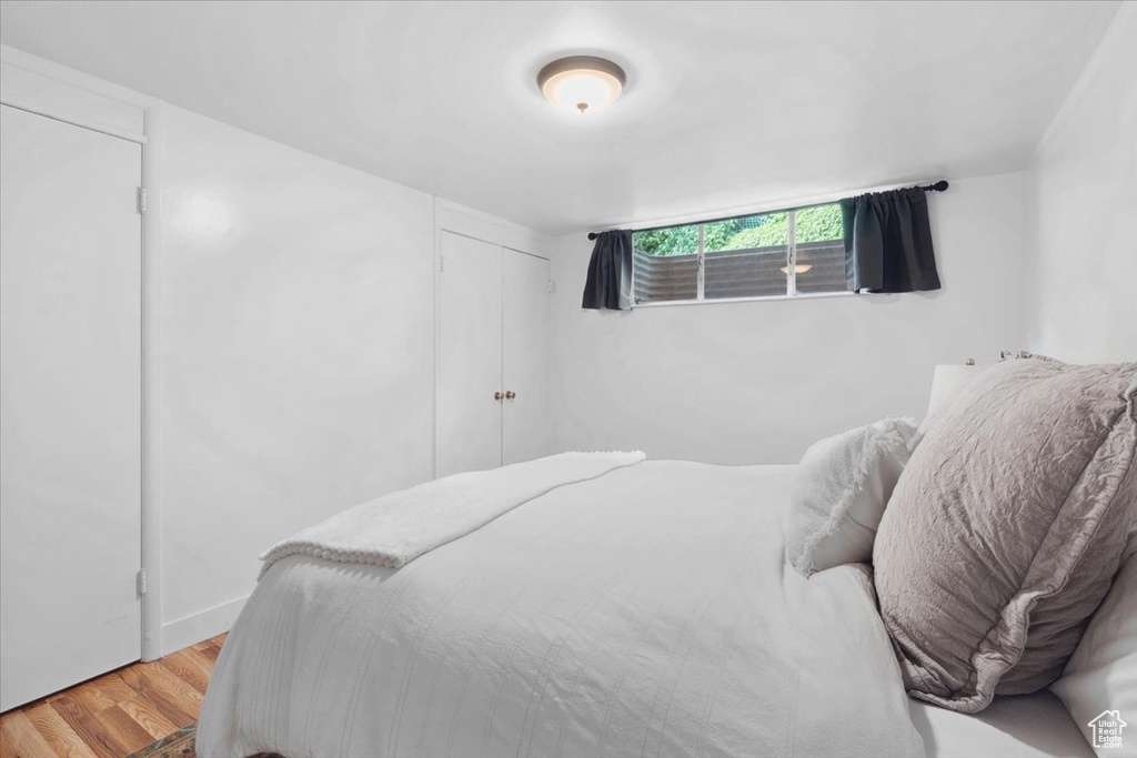 Bedroom featuring wood finished floors