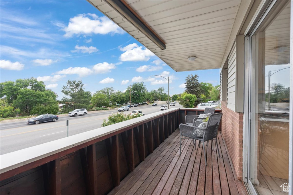View of wooden terrace