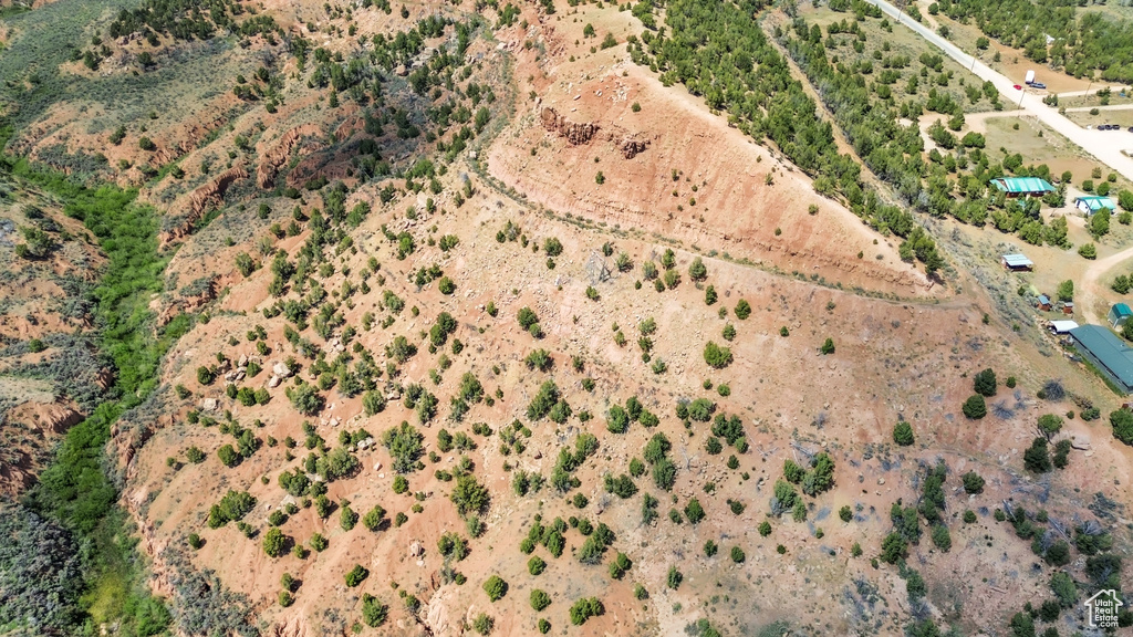 Aerial overview of property's location with rural landscape