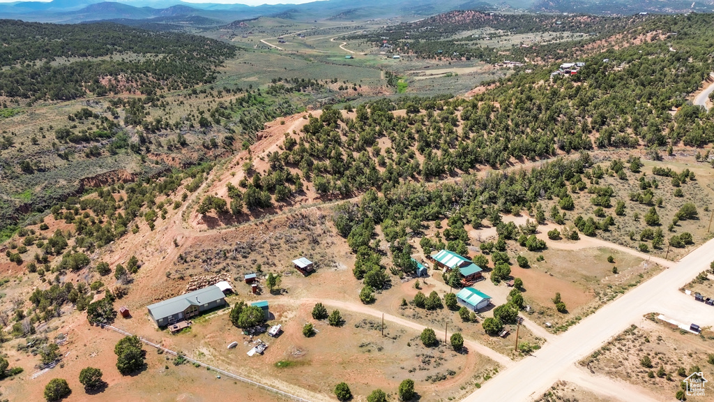 Aerial view of property's location featuring rural landscape