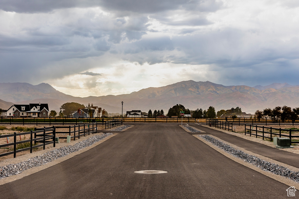 View of road featuring a mountain view