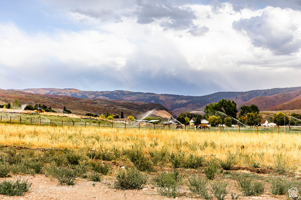 Mountain view featuring rural landscape