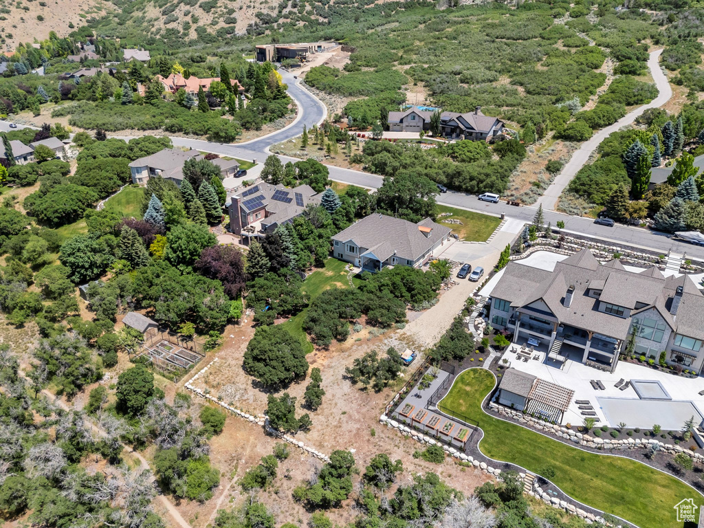 Aerial view of residential area