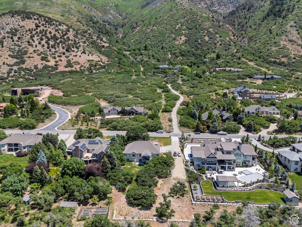 Aerial view of residential area