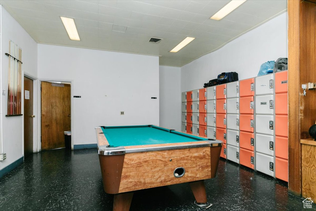 Recreation room featuring tile patterned floors and billiards