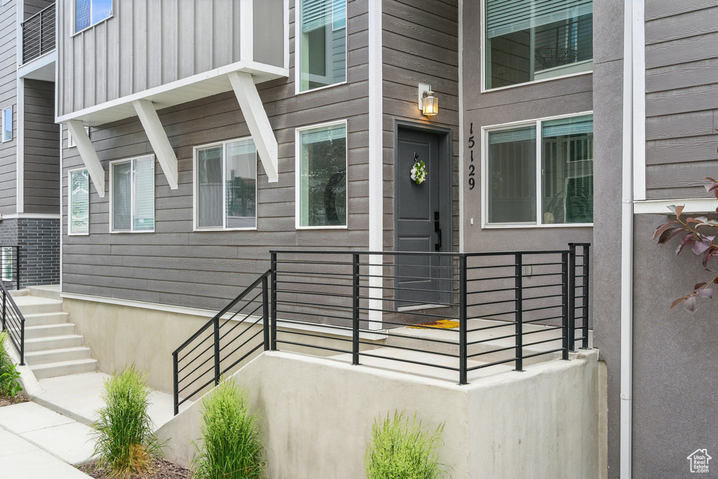 View of exterior entry