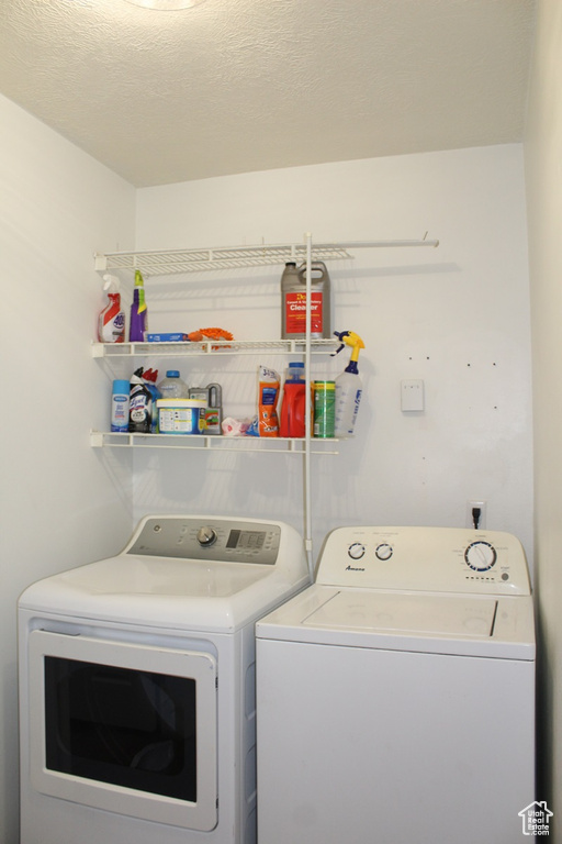 Laundry area with washing machine and dryer