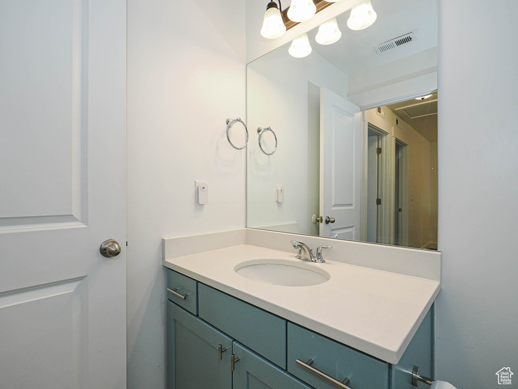 Bathroom featuring vanity