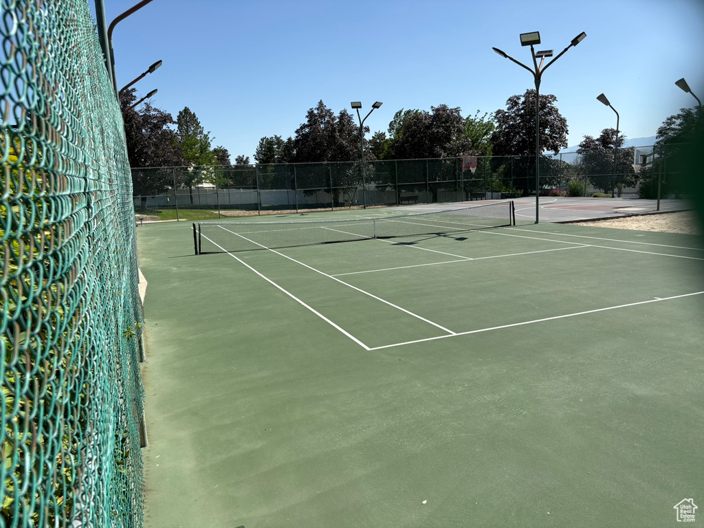 View of tennis court