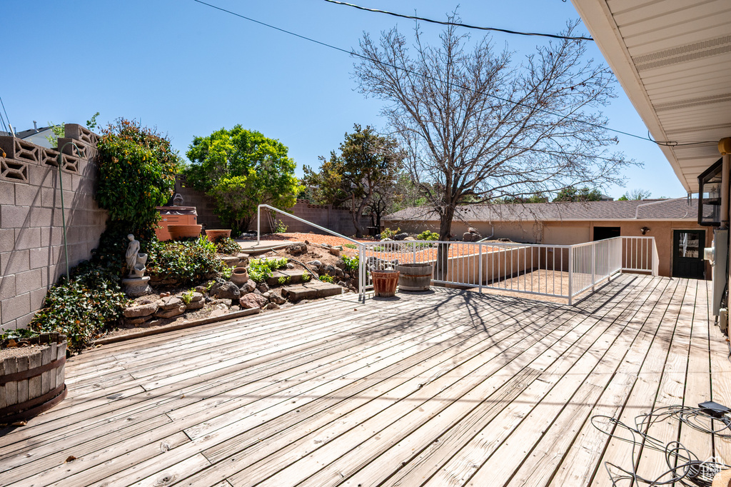 View of deck