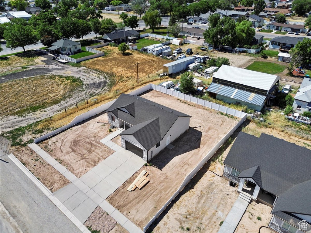 Aerial view of residential area