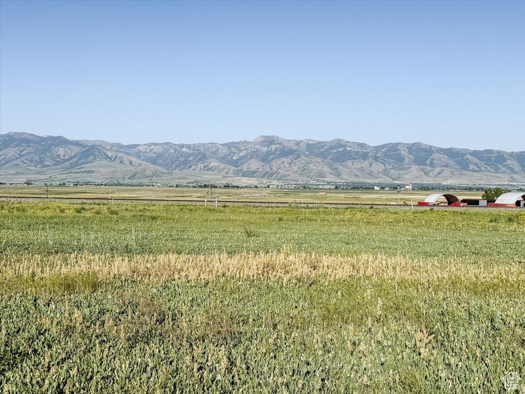 Mountain view with rural landscape