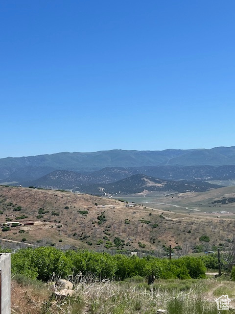 Mountain view with rural landscape