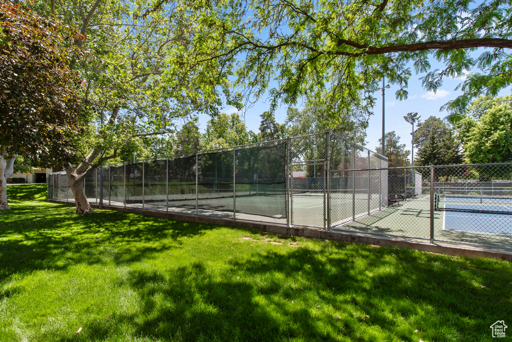 View of tennis court