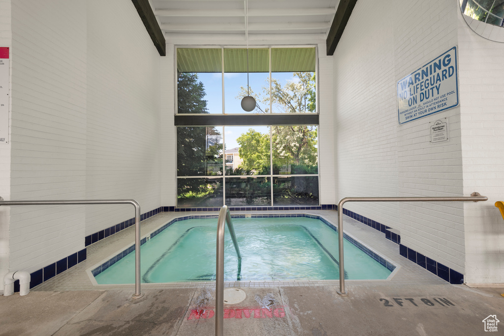 View of pool with a pool