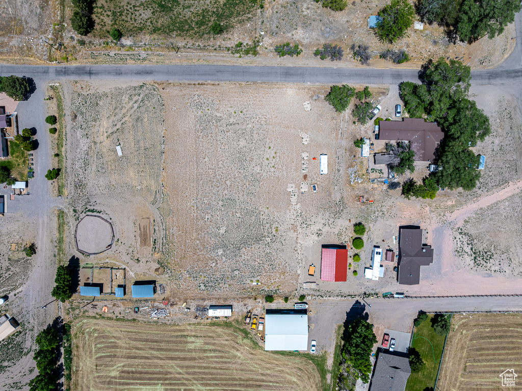 Aerial overview of property's location featuring rural landscape