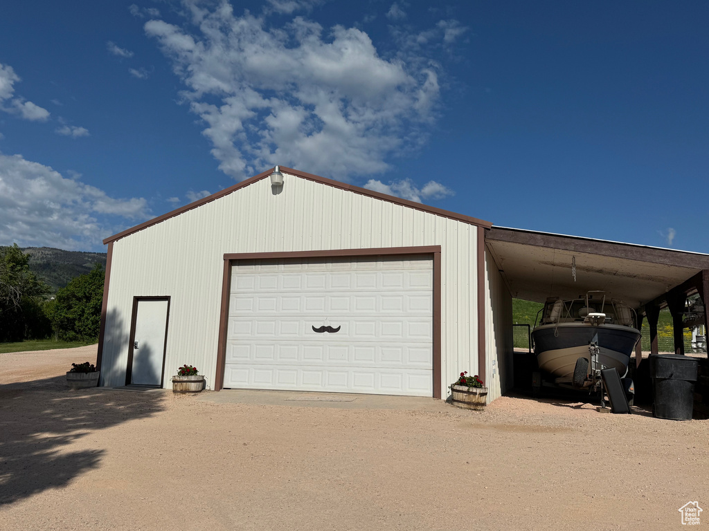 Garage with a detached garage