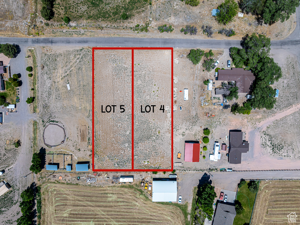 View of rural area featuring property parcel outlined