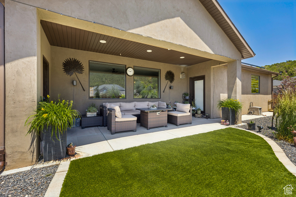 View of patio / terrace with an outdoor hangout area