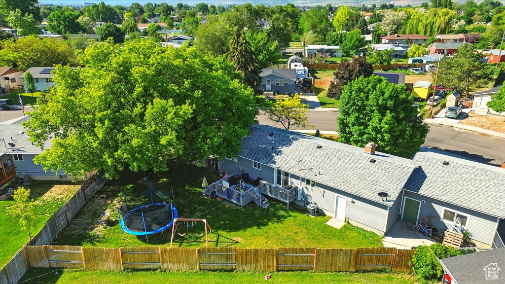 Aerial view of residential area