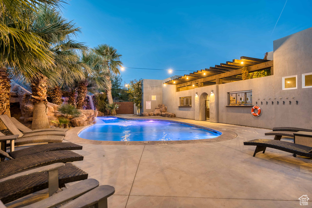View of pool with a patio