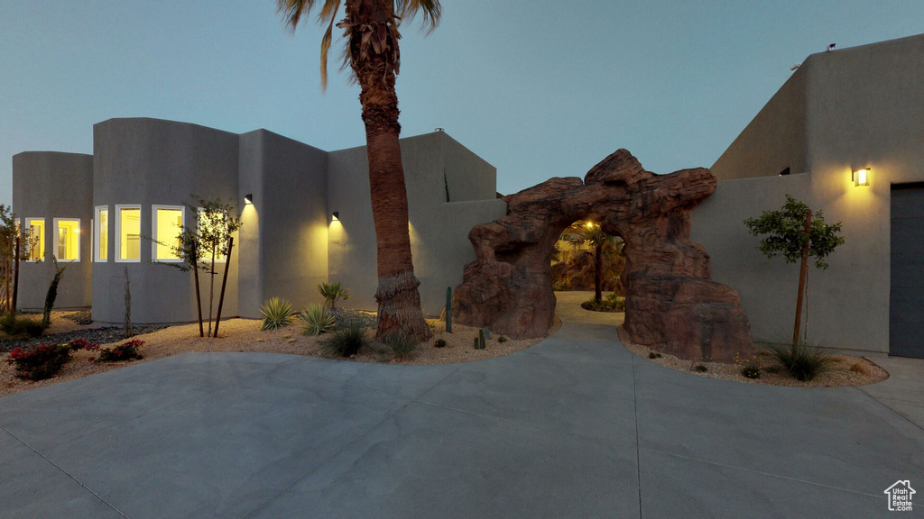 View of adobe home