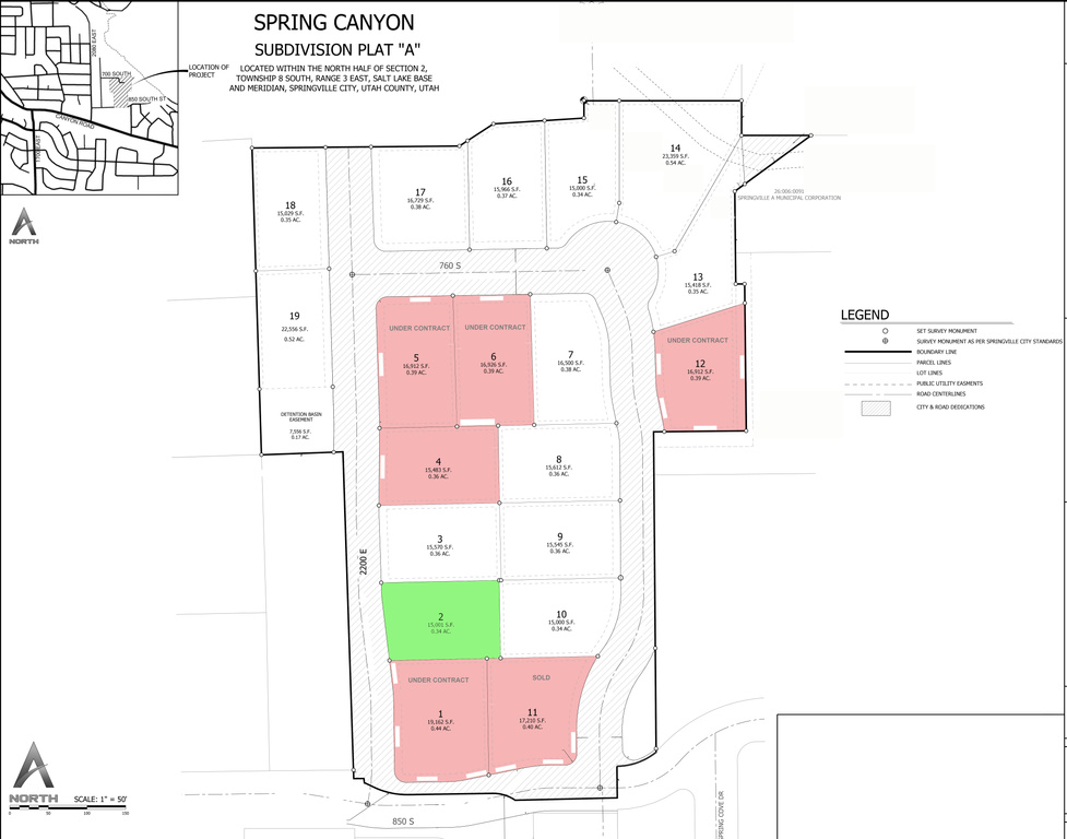 Map of parcels