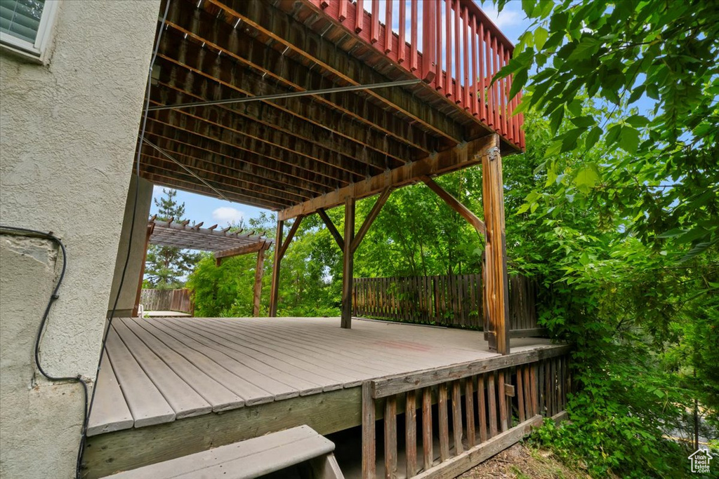 View of wooden terrace
