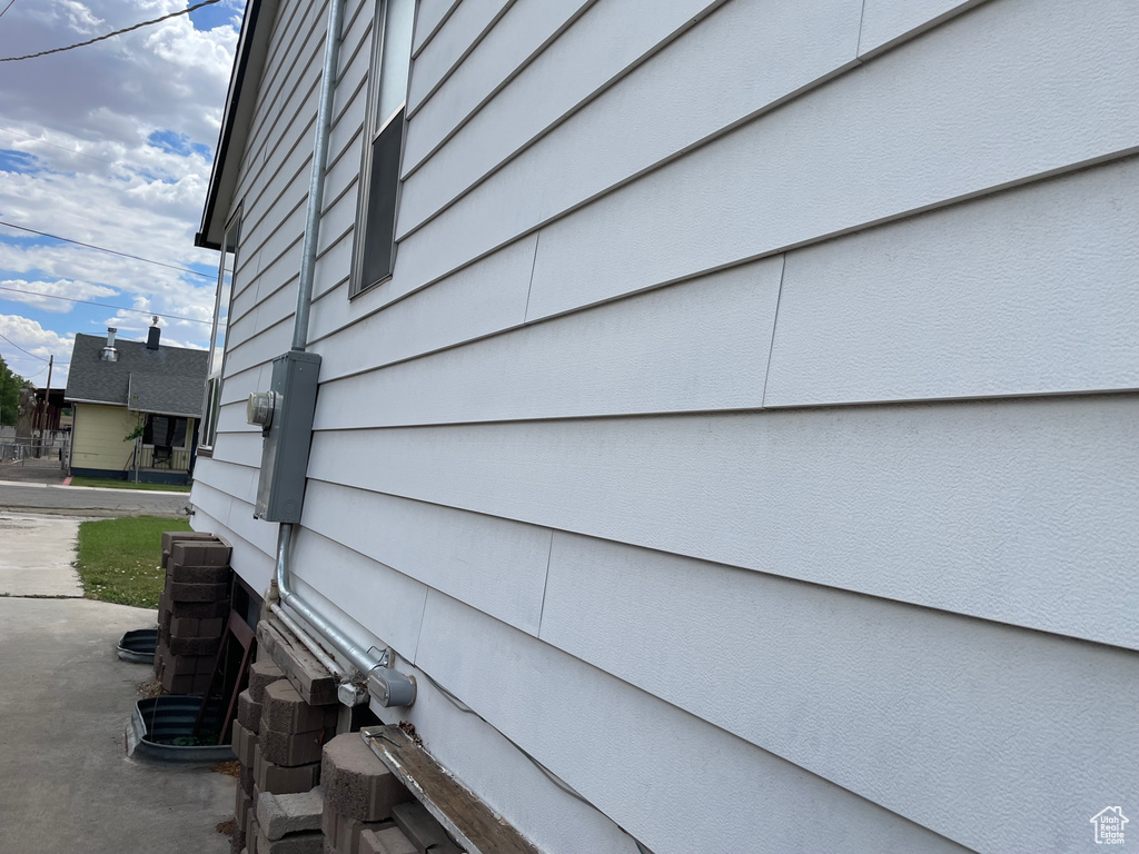 Exterior view of electric meter