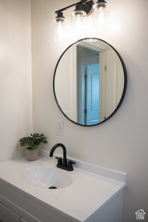 Bathroom featuring vanity