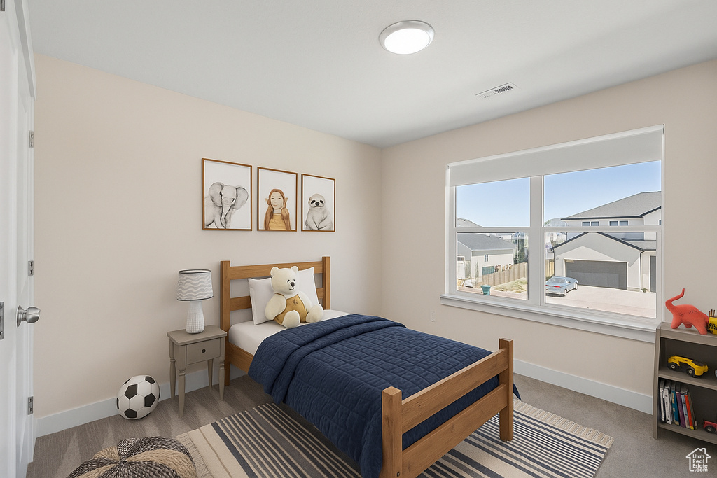 Bedroom with baseboards