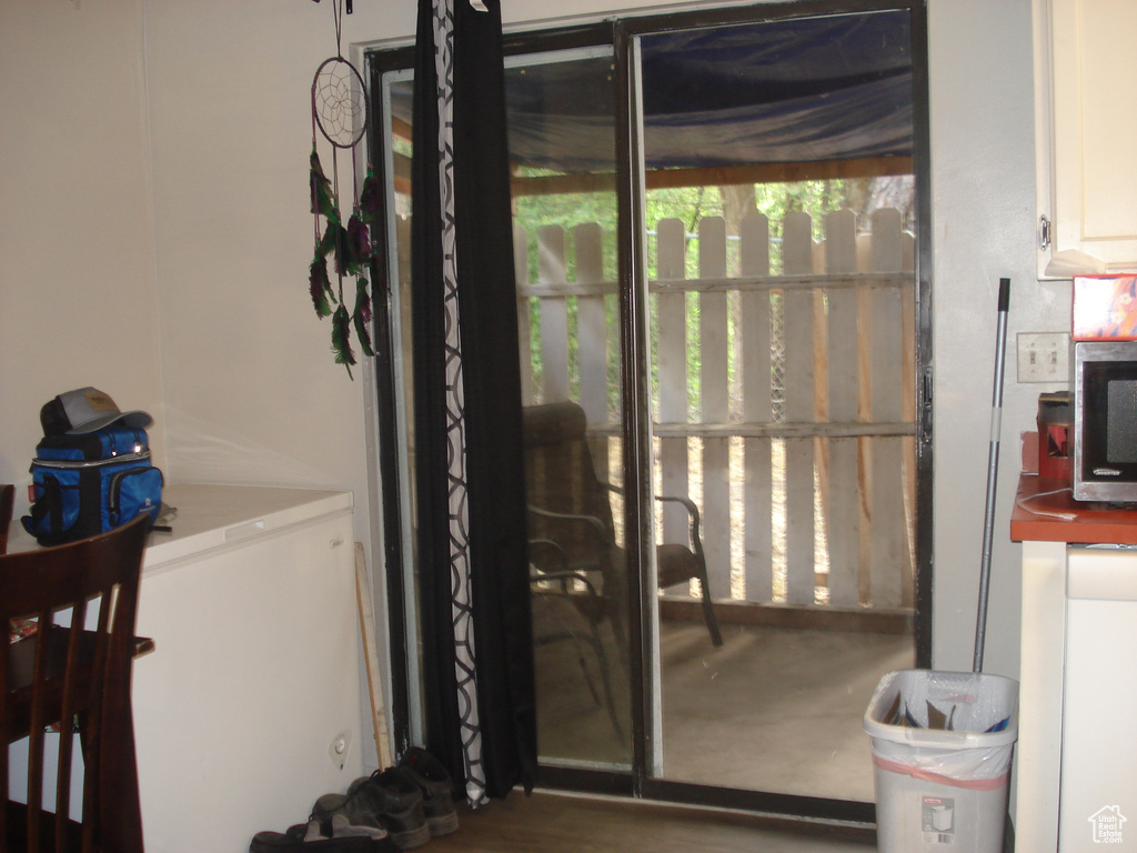 View of doorway to outside