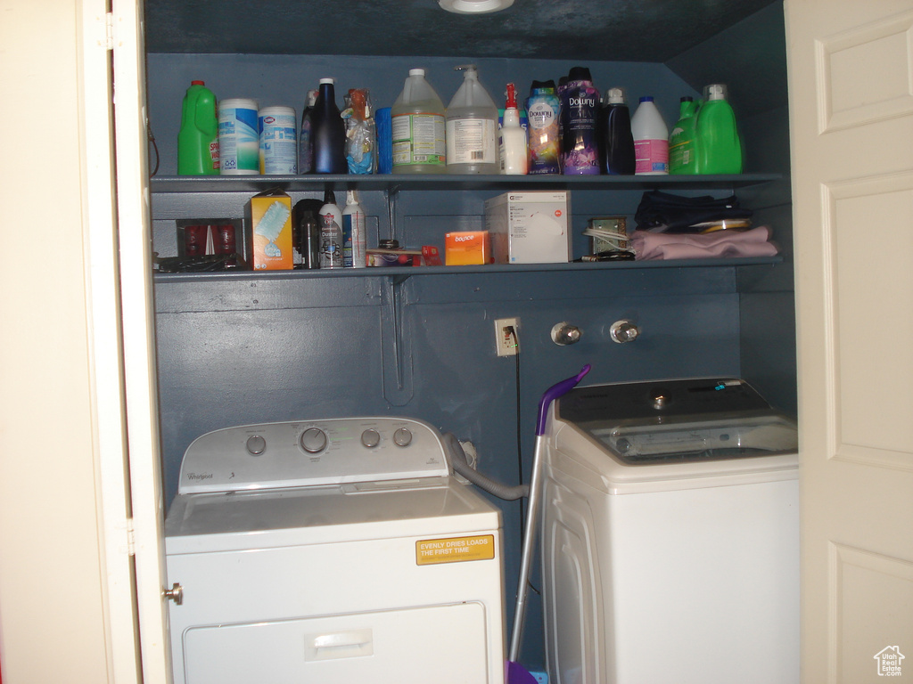 Laundry area with separate washer and dryer
