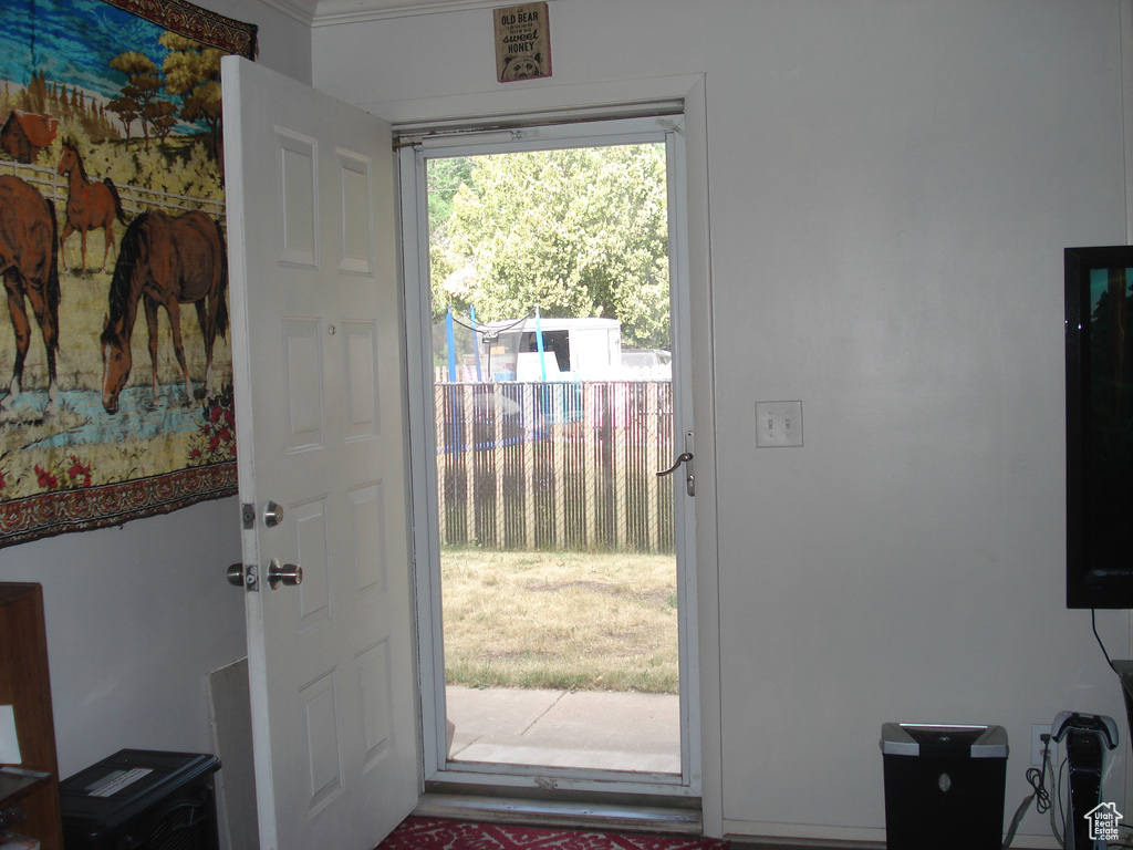View of doorway to outside
