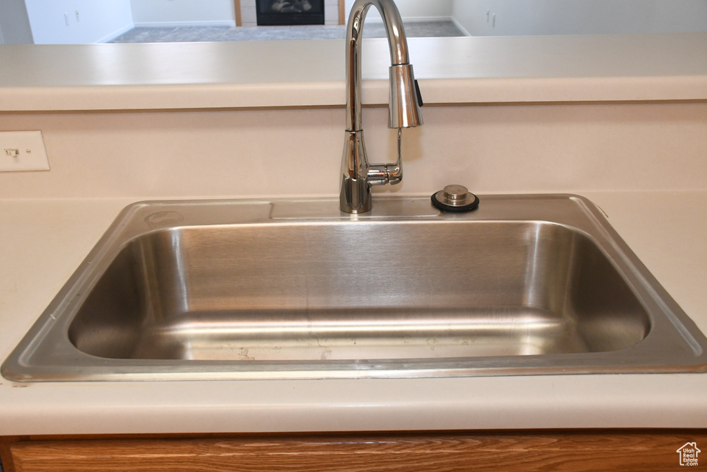 Kitchen view of a sink