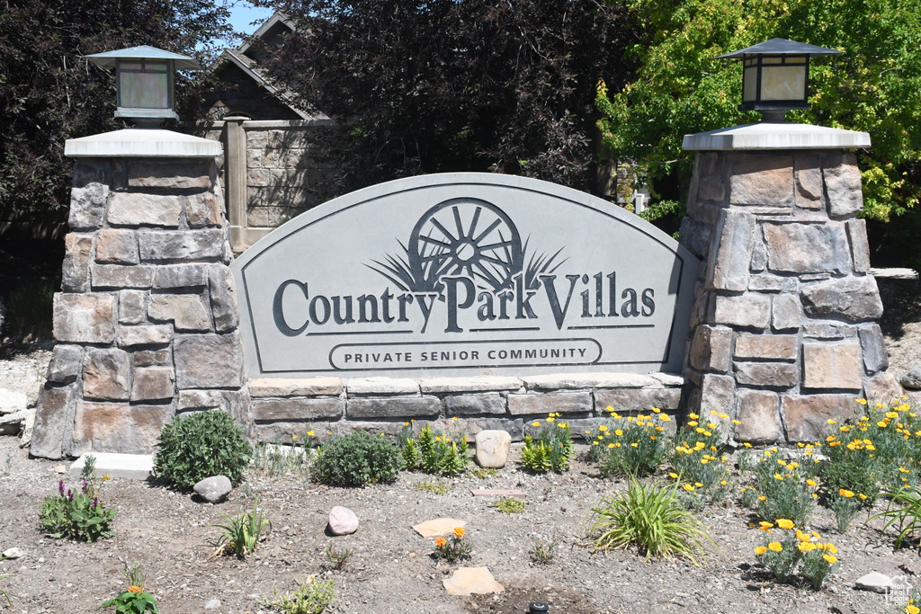 View of community sign