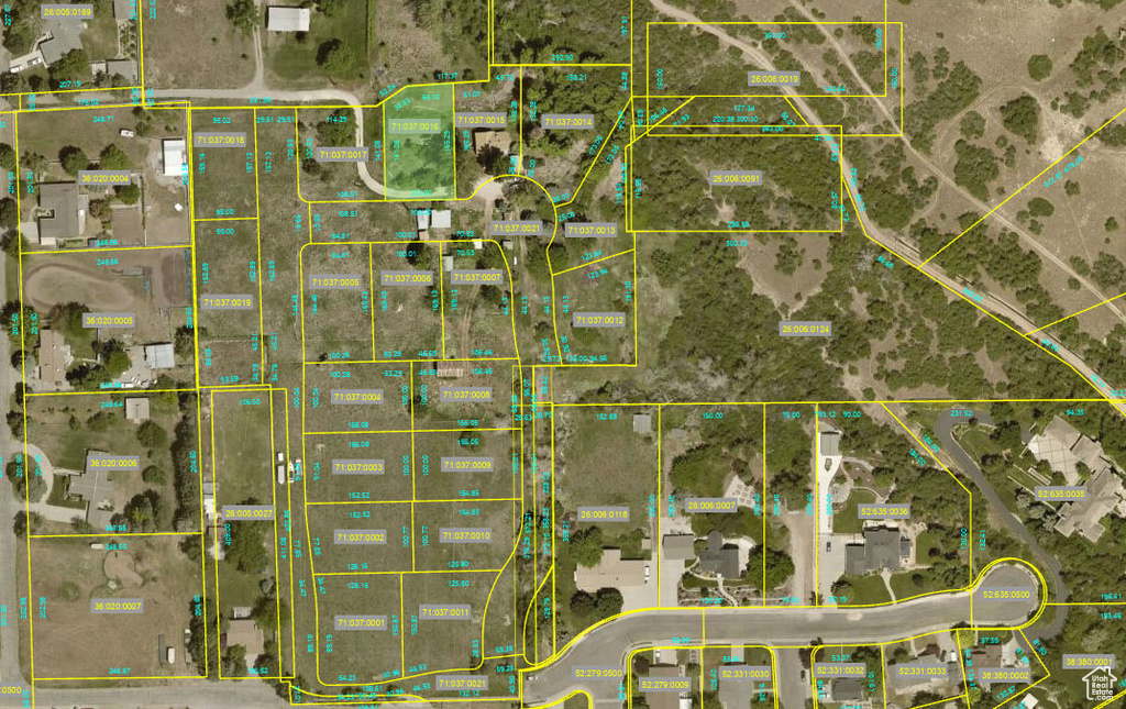 Aerial view of property's location