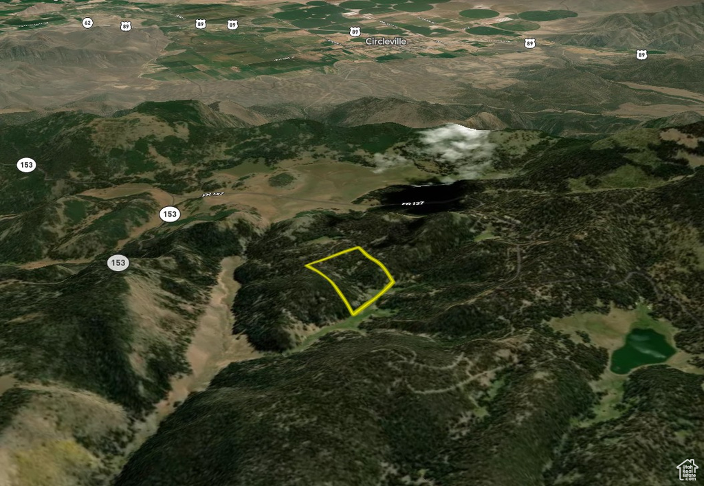 Aerial view of property's location