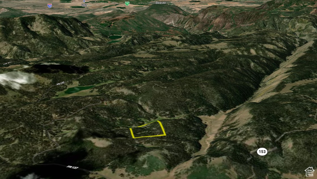 Aerial map of property and surrounding area