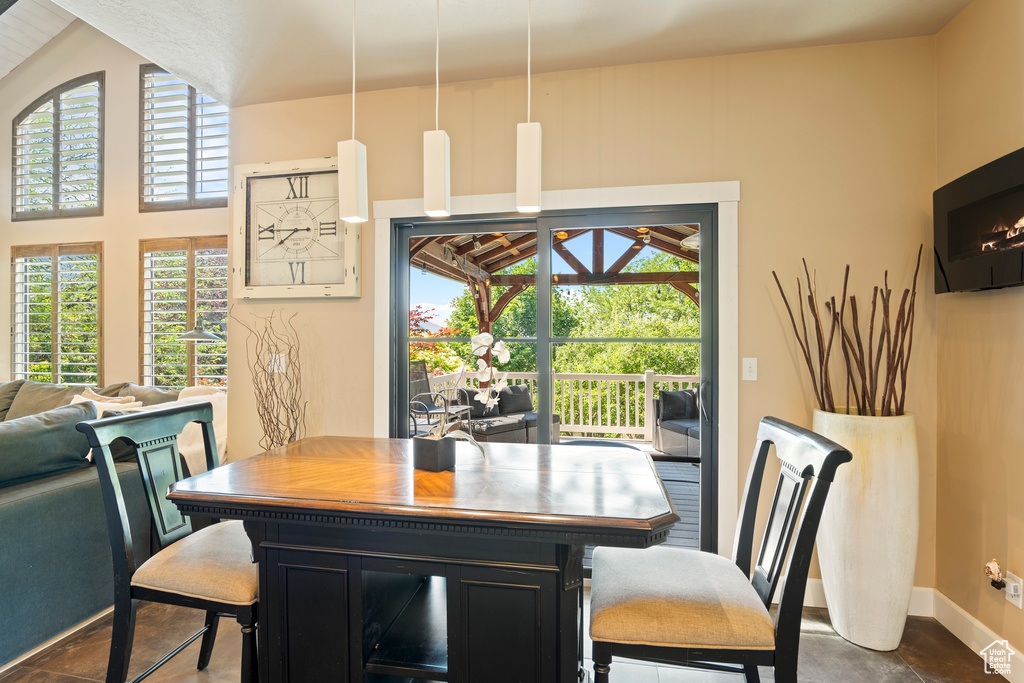 Dining area featuring baseboards