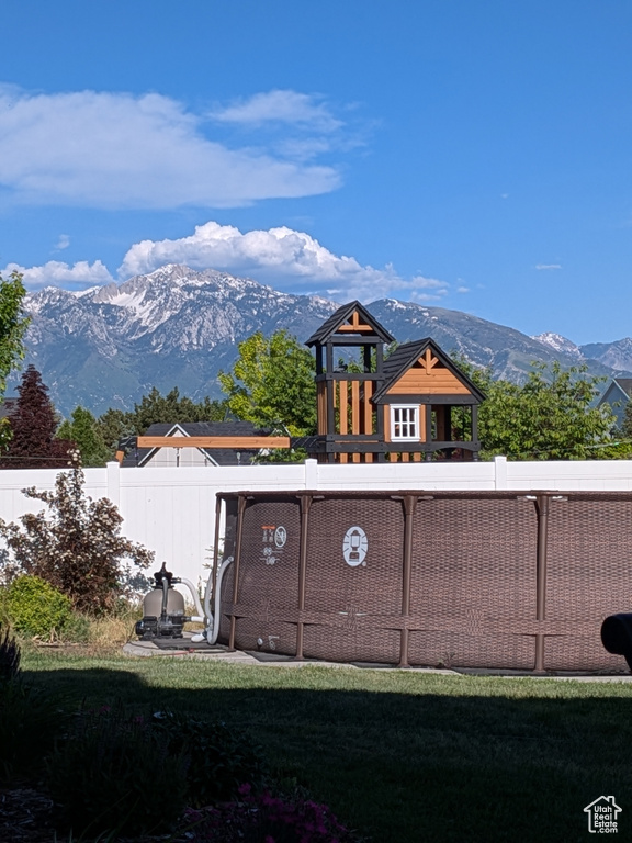 View of mountain background
