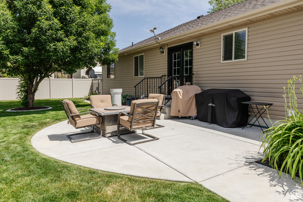 View of patio / terrace featuring area for grilling