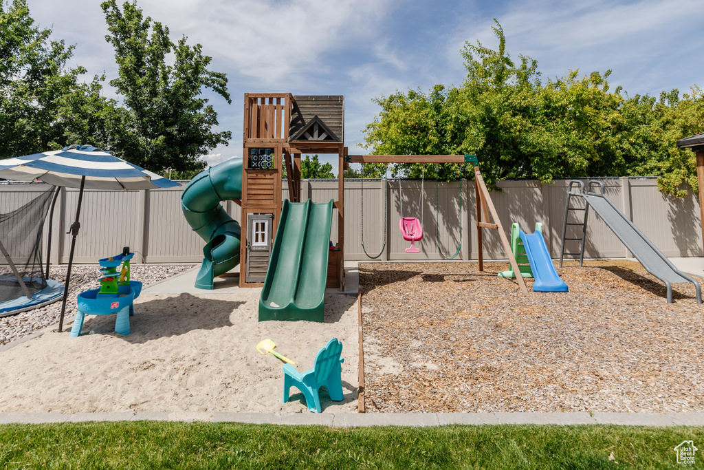 View of jungle gym